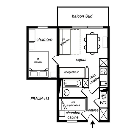 Résidence Pralin - Agreable 2 Pices Bien Expose, Skis Aux Pieds Mae-7591 Appartement